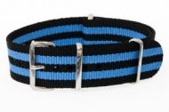 20mm Blue and Black NATO MWC Watch Strap