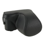 Black Leather Camera Case Bag for Canon EOS 550D 500D 450D 1000D