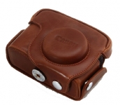 Brown Leather Camera Case Bag for Canon Powershot G10 G11 G12