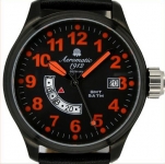 Defender GMT World Time Orange Aeromatic Watch A1324