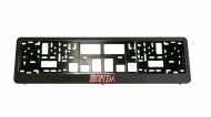 Vandal-proof frame for license plate with Honda logo (chrome)