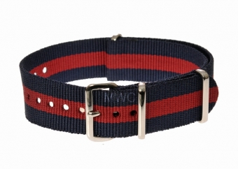 18mm Red and Navy NATO MWC Watch Strap