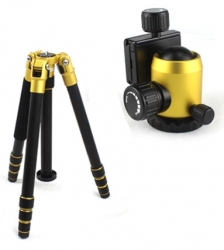 Aluminium Camera Tripod LVG A-214B Yellow with NB535 Ball Head