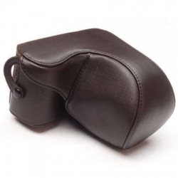 Brown Leather Camera Case Bag for Sony NEX-5 NEX-5N