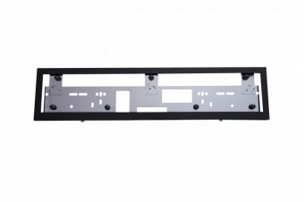 License number frame from galvanized steel (straight, black)