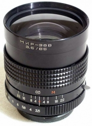 Mir-38V 3.5/65 Wide angle lens for Medium Format cameras