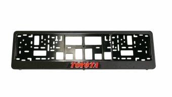 Vandal-proof frame for license plate with Toyota logo (chrome)