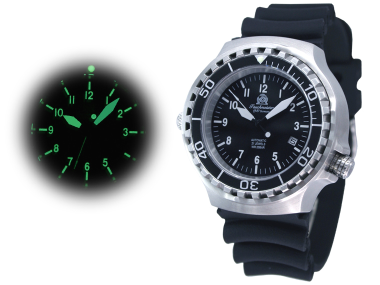 Automatic Profi combat diver watch water resistant Helium SAFE SAPHIRE glass T0251