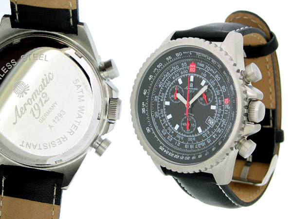 Military NAVI Flight Computer Chronograph Watch A1293