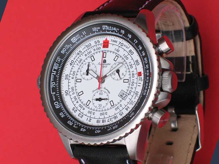 Military NAVI Flight Computer Chronograph Watch A1147W