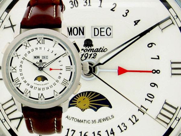 Automatik Classic-calendar "day - date - month - sec - sun - moon" A1225