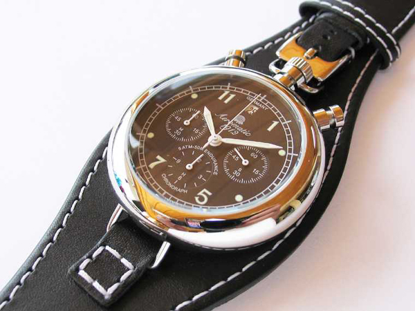 German 1.WW RETRO Aviator CHRONOGRAPH black A1237