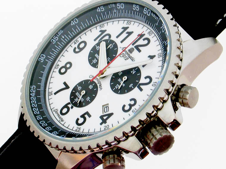 Military NAVI Flight Computer Chronograph Watch A1242