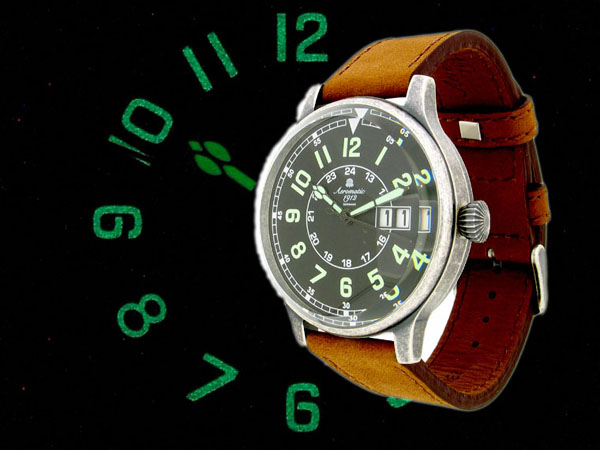 German 2.WW RETRO-AVIATOR-Offizer-Habicht BIGDATE A1254B