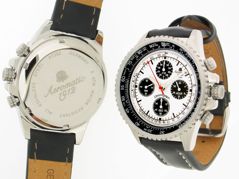 Military NAVI Flight Computer Chronograph Watch 4 eyes A1282