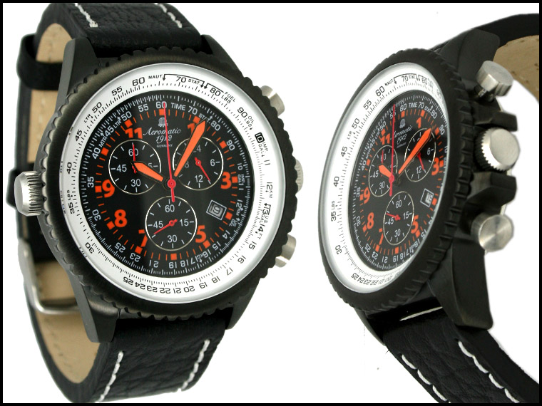 XXL-Pilot DEFENDER Chronograph black A1333