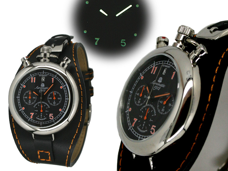 German 1.WW RETRO Aviator CHRONOGRAPH A1341