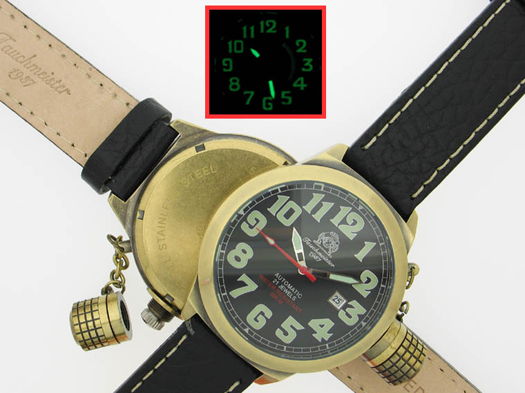 500m 2.WW German U-Boot Automatic heavy DATE!!!crown protecting system T0055