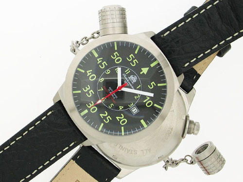 2.WW German U-Boot Observer DATE Automatic heavy!!!crown protecting system luminous T0073