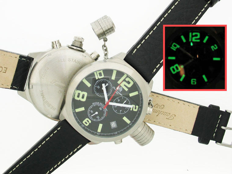 2.WW German U-Boot Chronograph ETA-movt. heavy!!! crown protecting system black T0074