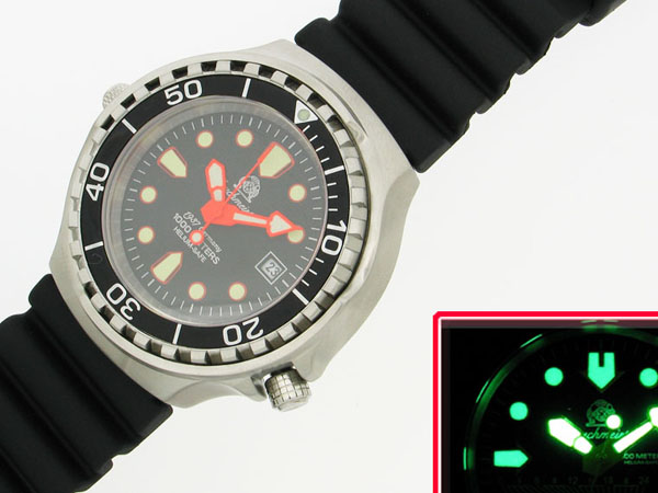 Automatic Profi combat diver watch 1000m water resistant Helium SAFE SAPHIRE glas T0079