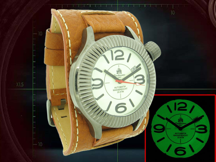 2.WW XL German PANZER DATE Automatic Luminous T0092