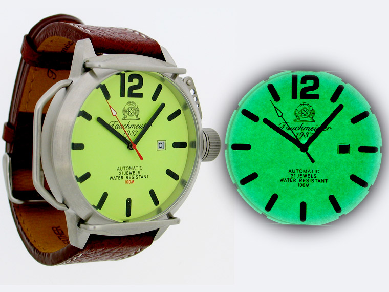 2.WW German U-Boot DATE Automatic heavy!!!crown protecting system Luminous T0133