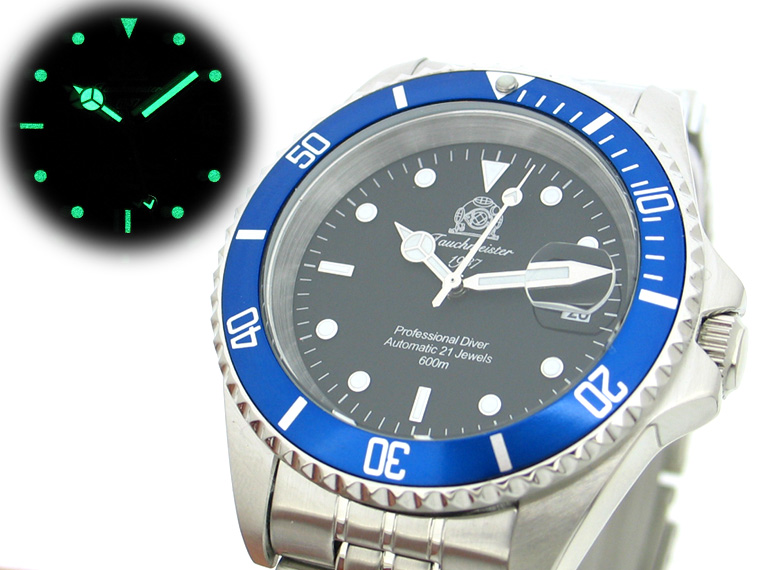 Automatic Professional DIVER-U-BOOT SUB. 600m blue T0176