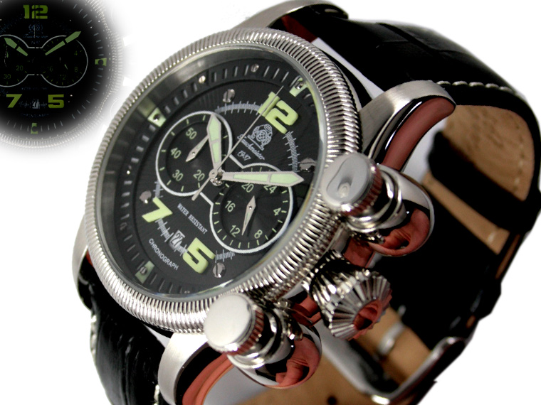 Military XL Chronograph Vertical pushers for Chronofunction T0177