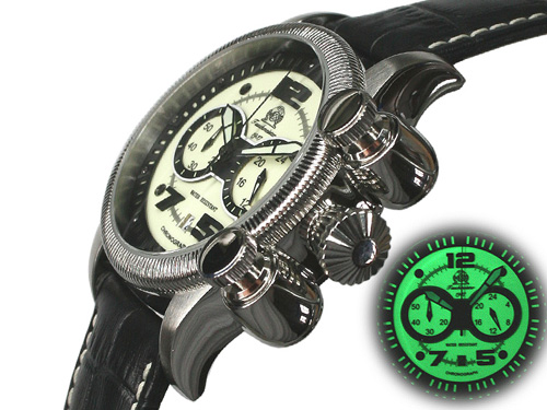 Military XL Chronograph Vertical pushers for Chronofunction T0217