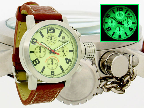 2.WW German U-Boot Chronograph 4-eyes heavy!!! crown protecting system luminous T0116