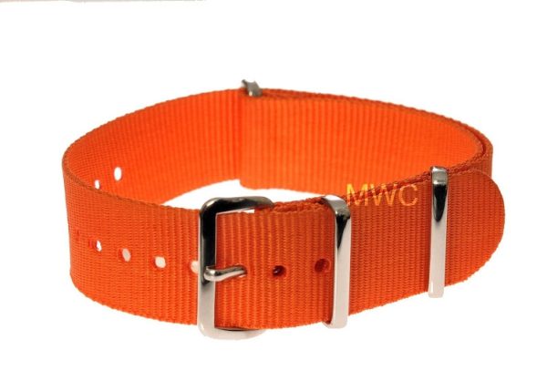 18mm Orange High Visibility" SAR NATO MWC Watch Strap"