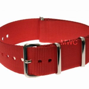 18mm Red NATO MWC Watch Strap