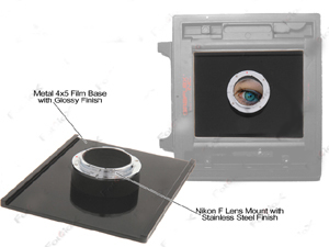Large Format 4x5 camera to Canon EOS Mount Adapter
