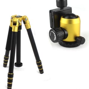 Aluminium Camera Tripod LVG A-214B Yellow with NB535 Ball Head
