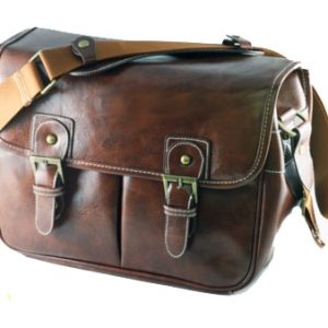Brown Leather Camera Bag for Cameras #2