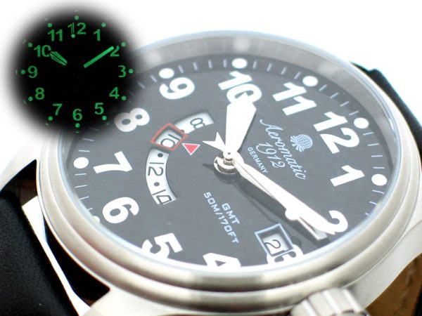 Defender GMT World Time CARBON Aeromatic Watch A1288 - Image 3