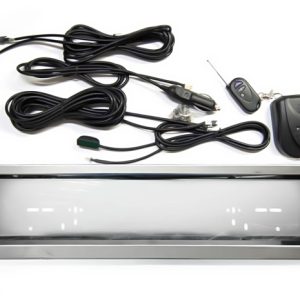 Frame shutter for car license number protection (chrome)