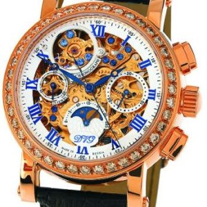 Golden Chronograph skeleton with lunar calendar DVG".  31679/DVG"