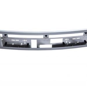 License number frame from galvanized steel (perforated, bent, white)