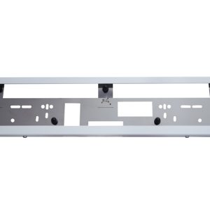 License number frame from galvanized steel (straight, white)
