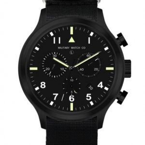 MWC MIL-TEC III PVD Stainless Steel Military Pilots Chronograph MTECIII/PVD