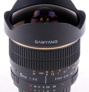 Samyang 8mm F/3.5 Aspherical Fisheye Lens for Canon EOS