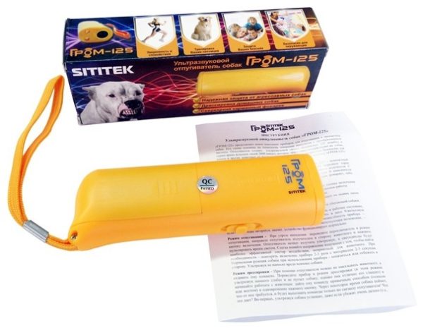 Ultrasonic Dog Pet Deterrent Repeller, Training Device, Bark Trainer with LED Flashlight Sititek Grom 125 - Image 7