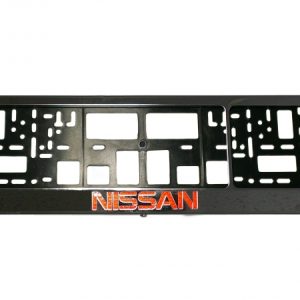 Vandal-proof frame for license plate with Nissan logo (chrome)
