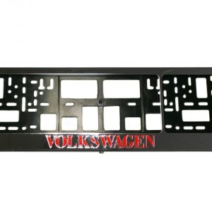 Vandal-proof frame for license plate with Volkswagen logo (chrome)