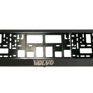 Vandal-proof frame for license plate with Volvo logo (chrome)