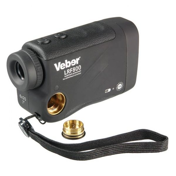 Veber 6x25 LRF800 Monocular with 800 m Laser Rangefinder (Solar Battery, Black) - Image 3