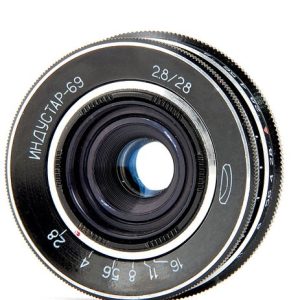Industar-69 28mm f/2.8 Soviet M39 Mount Compact Wide-Angle Lens for Mirrorless Cameras Vintage Look for Street & Travel Photography
