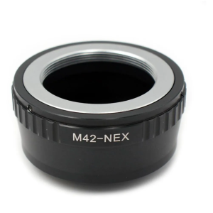 M42 to Sony E/NEX Lens Mount Adapter, Manual Focus Ring for M42 Screw Lenses on Sony Alpha Mirrorless Cameras Full-Metal